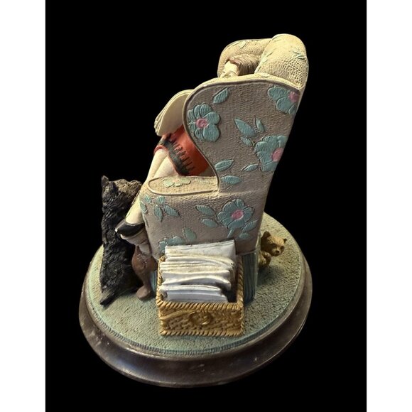 Norman Rockwell Sitting Pretty Figurine Beautiful Dreamers 1991 Rhodes Studio - Picture 5 of 8